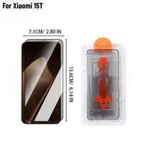 Anti-spy Screen Protectors with Easy Installation Kit for Xiaomi 15T 15T Pro Privacy Tempered Glass Shatterproof Protective Film 1 Pack