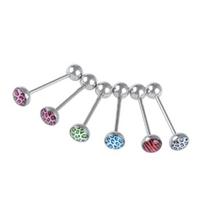 Rutuliniai kūgio kauliukai Kalnų krištolinio akmens antakių lūpų liežuvio nosies bambos sagos žiedai 6pcs