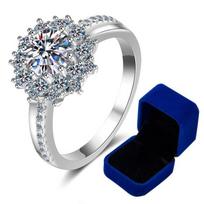 1 ct sertifikuoti moissanite sužadėtuvių žiedai 925 sterlingų sidabro Vvs deimantinis žiedas moterims, gėlių vestuviniai pažado žiedai 10