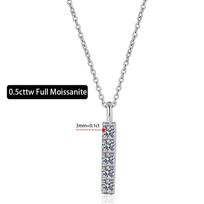 D spalva 0,5 cttw 5 akmenys 3 mm tikras mozanito karoliai moterims S925 sidabro pakabukas smulkūs papuošalai 0.5cttw Moissanite