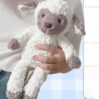 Mielas pilkas ryžių veidukas šokoladinis vilnos pliušinis žaislas 35cm