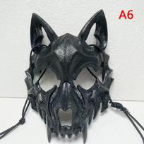 Kaukolės Kaukė Vakarėliui Ilgais Dantimis Demono Skeleto Pusės Veido Kaukė Vilko Drakono Tigro Houjuu Nue Kaukė Cosplay Helovino Kostiumo Rekvizitai