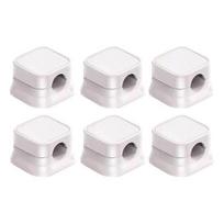 6Pcs Magnetic Cable Clip Organizer Adhesive Cable Management Clips Wire Phone USB Charger Cable 6pcs balta