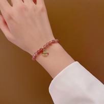 Dopamine Pink Elephant Ceramic Beaded Bracelet for Women - Sweet, Versatile, Niche Design for Students & Girlfriends 13 brown