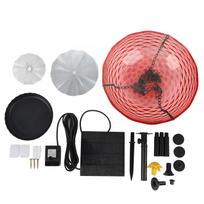 Solar Bird Bath Fountain Sturdy Plastics Hanging Bird Bath Bubbler Fountain Bird Feeder for Outdoor raudona