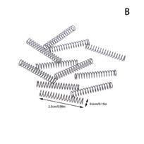 10 vnt. vielos skersmuo 0,4 mm miniatiūrinis tušinukas, pripildomas plieninės mažos suspaudimo spyruoklės 0.4*2.5cm