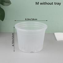 1 vnt. Skaidrus apvalus orchidėjų vazonas su/be padėklo Šaknų kontrolės plastikiniai orchidėjų vazonai su skylėmis Kvėpuojantis augalų auginimo konteineris A M