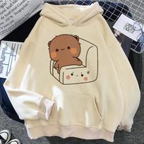 Bubu Dudu Couple Cartoon Hoodies Cute Printed Sweatshirts Women Men Clothing Long Sleeves Fleece Loose Hooded S