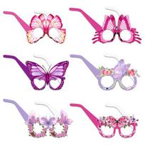 Butterfly Paper Glasses Spring Birthday Party Booth Props for Eyeglasses Photo Party Favors Kids Adults Holiday Supplies 6pcs A pink