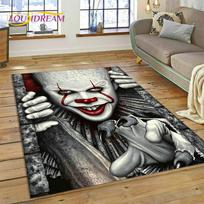 Siaubo filmo personažas Čakis Pennyvaizas Helovino kilimas kilimėlis miegamajam svetainei namų sofos dekoravimui, didelis dekoratyvinis grindų kilimėlis 40x60cm( 15x23in )