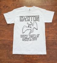 NAUJI LED ZEPPELIN JAV 1977 BALTI MARŠKINĖLIAI Unisex Marškinėliai M