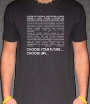 Trainspotting T-Shirt – Choose Your Future Cult Classic Movie Tee L