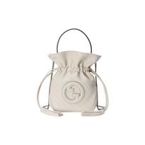 Gucci Blondie Dygsniuota Odinė Raišteliu Užtraukiama Maišelio Formos Rankinė Balta Kasdieniam Vakarėliui Pirkiniams 760313-AACP7-9022 Gift Set(Basic Set+Box+Shopping Bag)