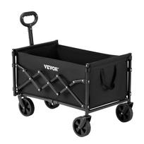 Collapsible Wagon Carts 120L & 225LBS Heavy Duty Folding Garden Cart Black