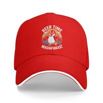 Beer Time Madafakas Baseball Cap  Running Hippie Wholesale Trucker Hat Unisex Adult yk Cute Print Baseball Caps One Size