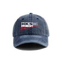 HKS Power and Sports Baseball Cap Distressed Hats Cap Unisex Retro Outdoor Summer Adjustable Dad Hat MZ