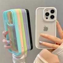 Anti- Yellowing Tpu Tpe Bumper Phone case for iphone 15pro Max/15plus,for iphone 15 case Edge Color For iPhone 13
