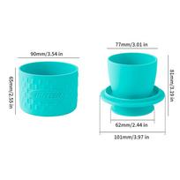 French Butter Crock For Counter With Lid Spreadable Butter Silicone Bell Style Butter Jar Butter Dish Butter Keeper Holder Jar mėlyna