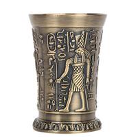 Brass Vintage Shot Glass Zinc Alloy Mini Cup Gift Egyptian Wine Glass  For Cocktail Party bronza
