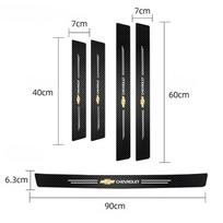 5 vnt. Automobilio durų lipdukas slenkstis Anti Scratch Decal Aksesuarai Chevrolet Spark Captiva Cruze Malibu Equinox Trax Camaro
