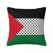 Palestine Flag Pillow Case Palestinian Hatta Kufiya Keffiyeh Pattern Cushion Covers Decorative Throw Pillow Case Cover For Home Peach skin 18*18(CM)-1Pcs red