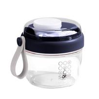 650ml Yogurt Cups Food Storage Overnight Oatmeal Cup Leakproof Salad Containers  Student mėlyna