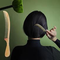 Natural Sheep Horn Comb Anti-Static Fine Tooth Hair Styling Detangling Comb With Handle For Men Women Head Scalp Health Care onesize