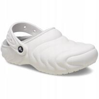 Women's Warm Slippers Crocs Classic Lined Overpuff Clog White Cozy Faux Fur Lining Non-Slip Lightweight 36-37