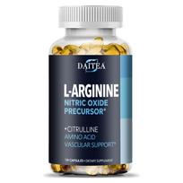 Premium L-Arginine Capsules with Citrulline Amino Acid for Vascular and Energy Support 120 Capsules 120PCS