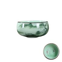 Hand-painted Landscape Pattern Kung Fu Tea Cup Double-fish Tea Bowl  Gift Mountain