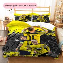 Marco Reus rašto patalynė Namų dekoracija Gimtadienio dovana (1 * antklodės užvalkalas + 2 * pagalvės užvalkalai, be šerdies),gerbėjų atributika. 135x200cm yellow