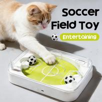 Interaktyvus elektrinis futbolo aikštės kačių žaislas su judančiais kamuoliukais ir įtraukiančiu labirinto dizainu augintinio pramogoms ir veiklai One Size gray