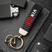 NUUC8 Suitable for Kia Sportage Ceed Picanto Rio ProCeed Niro 5 3 4 K7 K5 K8 K3 Ray K9 Logo Carbon Fiber Leather Car Keychain