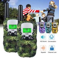 2 Pack Walkie Talkies for Kids, 3 KMs Long Range Children Walky Talky Handheld Radio Toy Gift for Boys and Girls 2pcs pack mėlyna