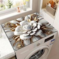 1Pcs Rubber Drying Mat With  3D Metal Flower Print For Coffee Shop Restaurant Kitchen Carpet Tableware Durable Diatom Mud Table Mat Pet Mat Coffeeware 30*40cm