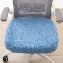 Cozy Office Chair Covers Stretch Washable Computer Chair Seat Anti-Slip Thickened Chair Seat Protector Wedding Party mėlyna