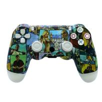 Wireless Bluetooth Controller for PS4, Dual Motors Dual Vibration Gamepad Compatible with PS4