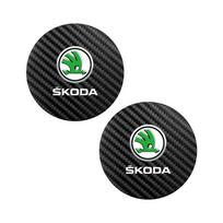 ptjhr3 2Pcs Car Coaster Water Cup Mat Non-Slip Pad For New Skoda Octavia Kodiaq Fabia Superb Karoq Yeti Rapid Mk3 Vrs