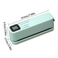 Vacuum Sealer Machine USB Rechargeable Portable Sealing Tool Compact Vacuum Sealer For Home Kitchen Dormitory Apartment Hotel žalia