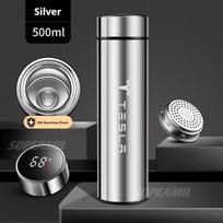 NLVAC1 500ML Car Thermos Cup Water bottle Temperature display Vacuum Thermos Flask For Tesla Model 3 Model Y Model S Model X Roadster sidabras