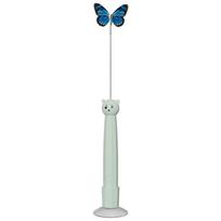 Electric Rotating Electric Butterfly Cat Toy Suction Cup Base Automatic Cat Toy  Pet Gifts žalia