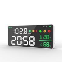 Tuya WiFi Decibel Meter 4in1 Temperature Humidity Decibel Test Alarm Clock 11inch LED Color Display Tuya Intelligent Linkage APP juoda