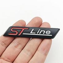 3D Metal Black Chrome Silver ST Line Logo Car Rear Trunk Badge Emblem Side Fender Sticker For Focus Fiesta Mondeo Accessories