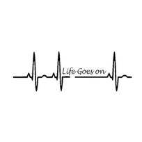 1PC Car Sticker 3D Heart Beat Trackpad Life Goes On Decals Stickers on Car Reflective Motorcycle Car Styling Accessories