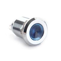 1 vnt. 12 mm 6/12/24/220 V mini signalų maitinimo šaltinio LED metalinė indikacinė lemputė 24V mėlyna