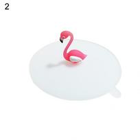 Creative Flamingo Anti-Dust daugkartinio naudojimo silikono kavos puodelio stiklinis puodelio dangtelio dangtelis