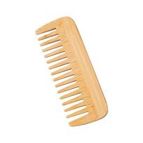 Bamboo Wide Tooth Comb Hair Brushes Detangling Combs Anti -Static Curly Hair For Women Men Smoothing Massaging Home Salon Use XS