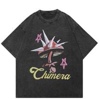 Streetwear grybo formos nagų grafikos marškinėliai Medvilniniai skalauti juodi marškinėliai Unisex viršutiniai drabužiai Marškinėliai Vasaros trumparankoviai marškinėliai L juoda