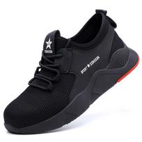 Anti-smashing and Anti-piercing Labor Insurance Shoes Men's Safety Shoes Lightweight, Wear-resistant and Non-slip Work Protective Shoes 46 juoda