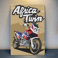 Africa Twin Motorcycle Metal Poster - Collectable Sign Size:20x30cm-aluminum 20x30cm（7.8x11.8inch）